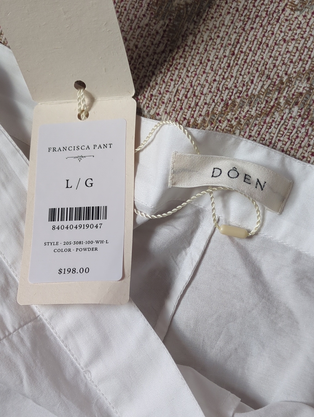 Doen Francisca Pant in Powder L NWT - Picture 6 of 8